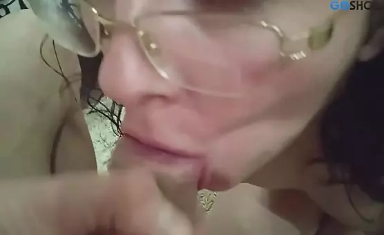 Blowjob by Eyeglasses Wife and Her Lovers