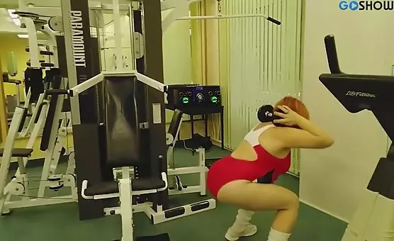 Sensual Masturbation and Intimate Gym Play